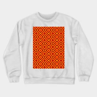 Swirly Orange Diamonds Crewneck Sweatshirt